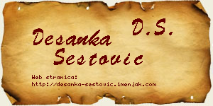 Desanka Šestović vizit kartica